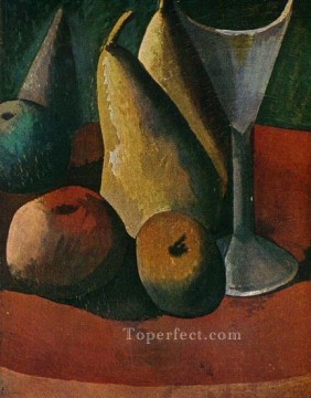 Vidrio y fruta 1908 Pablo Picasso Pinturas al óleo